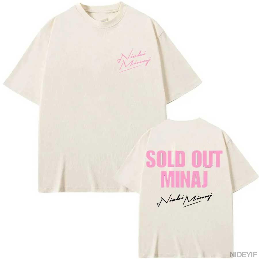 2024 Rapper Nicki Minaj Graphic Print Tshirt Unisex Unisex Hip Hop Casual T-Shirts Unisex Vintage Tees Male Oversized Streetwear P8