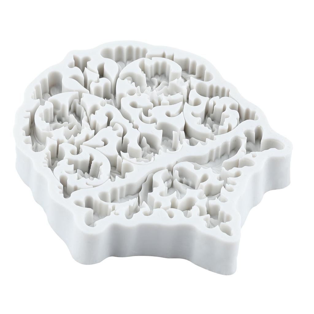 Baroque Style Silicone Mold Curlicues Scroll Lace Fondant Molds Cake Decorating Tools Theme Cake Dessert Decorated Chocolate Candy Mold