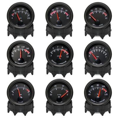 52mm 12V Auto Öldruckanzeige Wassertemperatur Öltemperatur Volt Luft-Kraftstoff-Verhältnis Ladedruck Abgastemperatur LED-Anzeige Für 12V Rennanzeige