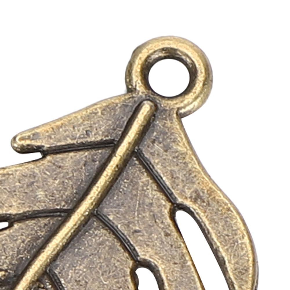 20pcs Bronze Bronze Leaf Jewelry Accessories Antique 21*46MM Leaf Charms Alloy Hollow Leaf Metal DIY Handicraft