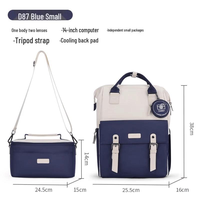 CWATCUN D87 Canvas DSLR Camera Backpack