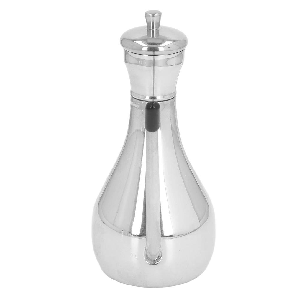Oljekanna i rostfritt stål, köksoljekanna med filter för restolja, läckagesäker, för matlagning, oljeförvaring (500ML)