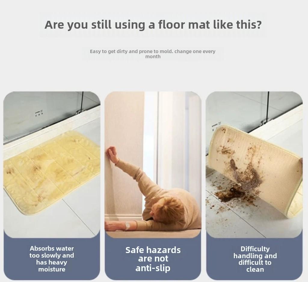 Absorption quick-drying bathroom floor mat Diatom mud floor mat Floor mat Household toilet Bathroom water absorption