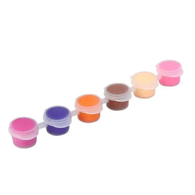 Eco-Friendly 12 Color Acrylic Paint Strips for Kids - Waterproof, 2ml DIY Stone Painting Set in Compact Box