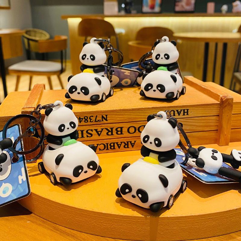 Panda Stylish Baby Bumper Car Keychain Perfect For Bags And Car Keys Silicone Accessory