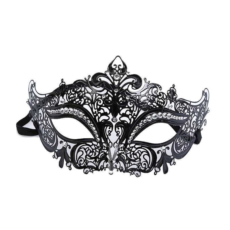 Mască de Prințesă cu Strasuri pentru Jumătate de Față - Acoperire Glamuroasă pentru Ochi pentru Balul de Halloween