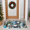 Christmas Carpet Entrance Welcome Doormat Winter Christmas Tree Waterproof Floor Mat Bedroom Kitchen Bathroom Carpet Home