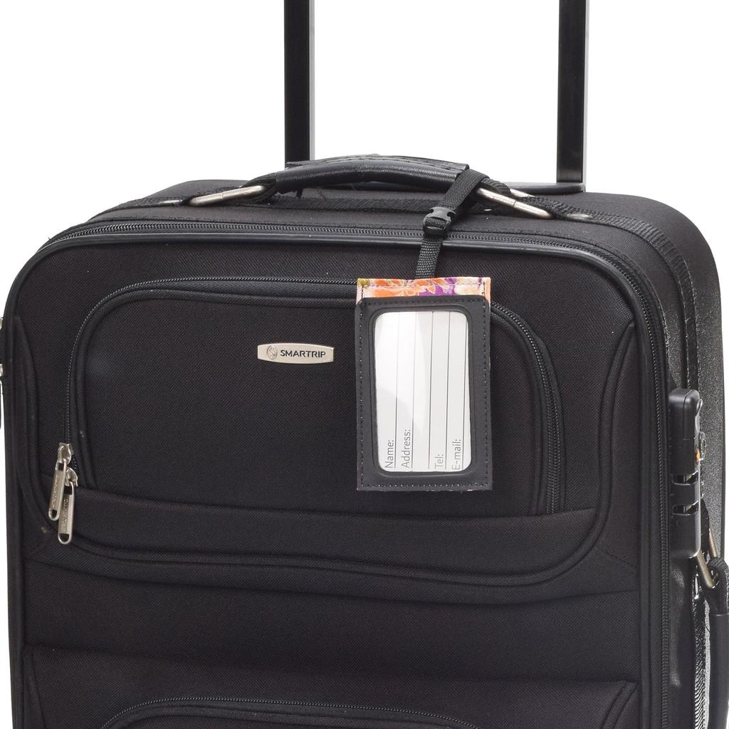 Funs Travel Luggage Name Japanese Suitcase Made in Tag, Tag, Pattern, Tag, Japan, Peony, Purple, VFS-561112PUR