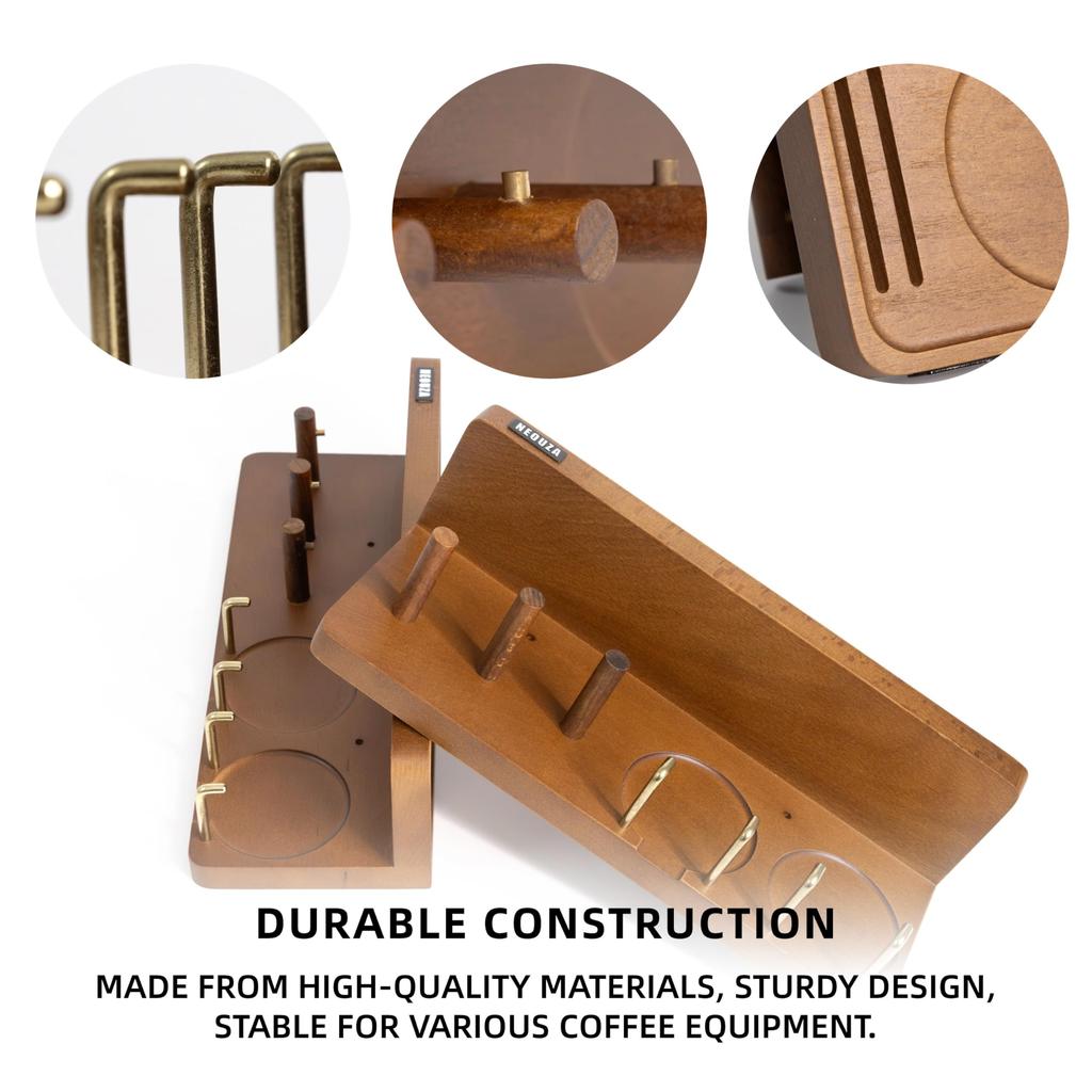 NEOUZA Espresso Accessory Wall-Mounted Storage Stand for 515358mm Coffee Tampers, Distributors, and Portafilters, for Bars, Homes, and Offices