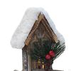 Christmas Snow House Figurine LED Luminous Wooden Party