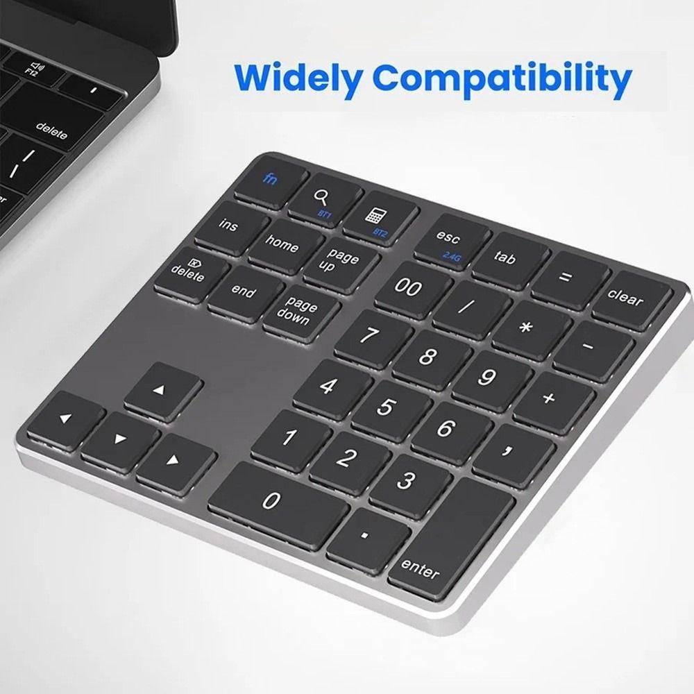 Rechargeable Wireless Keyboard 35 Keys Wireless Numeric Keypad Mini Digital Keypad  Laptop Notebook