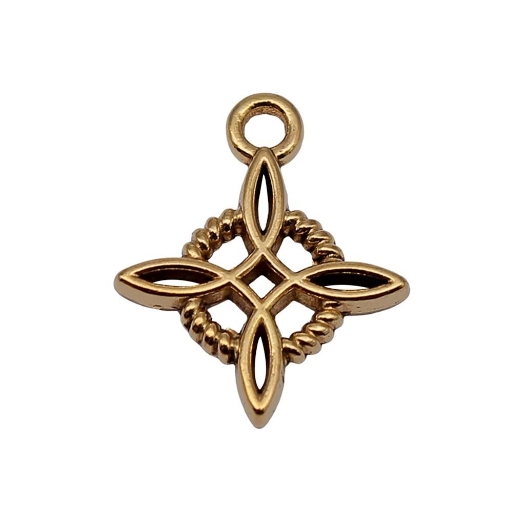 Chinese Knot Charms Antique Alloy Pendants For Traditional Lucky Jewelry