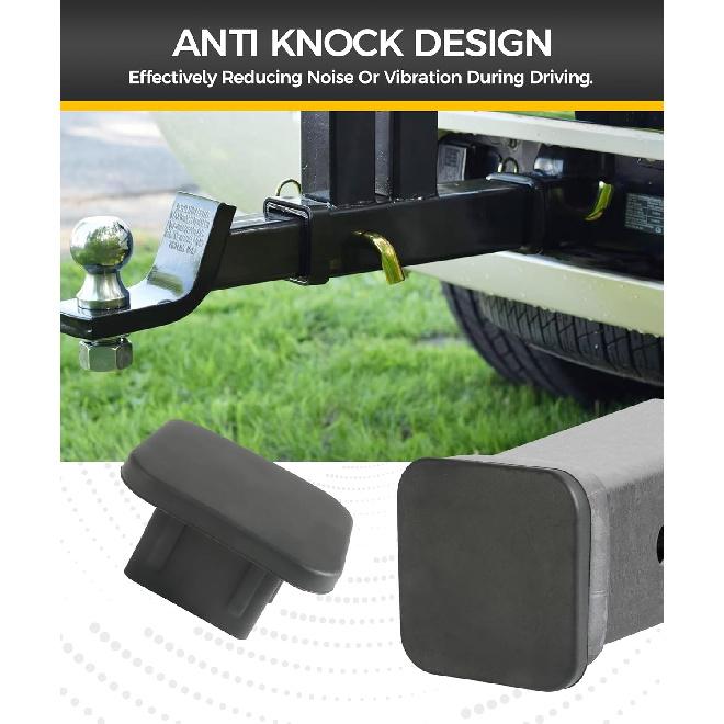 Hitch Cover,Car Accessories Trailer Hitch Covers,Tow Hitch Covers,2 Inch Receiver Hitch Cover,Rubber Heavy Duty Trailer Hitch Tube Cover