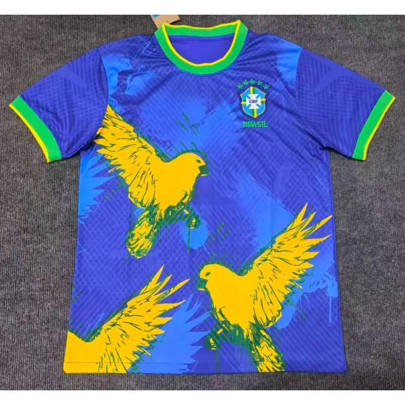 Brazil Training Football Jersey Fans Edition Short Sleeve Soccer Shirts Unisex Women