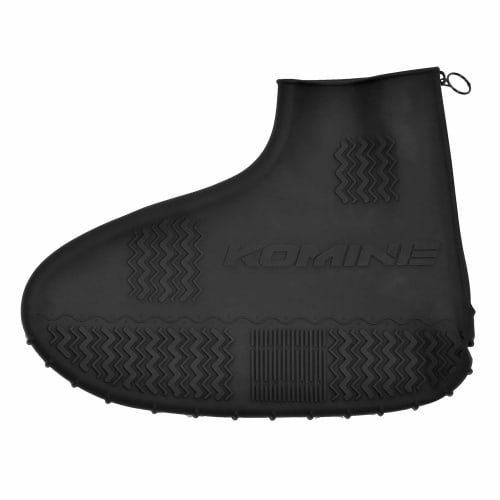 KOMINE Motorcycle Back Zipper Silicone Rain Boot Cover Black Free RK-360 Waterproof Rain Gear