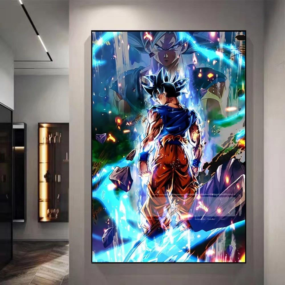 Dragon Ball Starry Night Tapestry  Sun Wukong Super Saiyan Anime Hanging with Gokus Kamehameha Ideal for Otaku Bedroom Decor