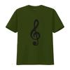 Treble Clef White Adult T Shirt Vintage Washed Streetwear Homme Unisex Comfortable Top For Everyday Wear Casual Slightly