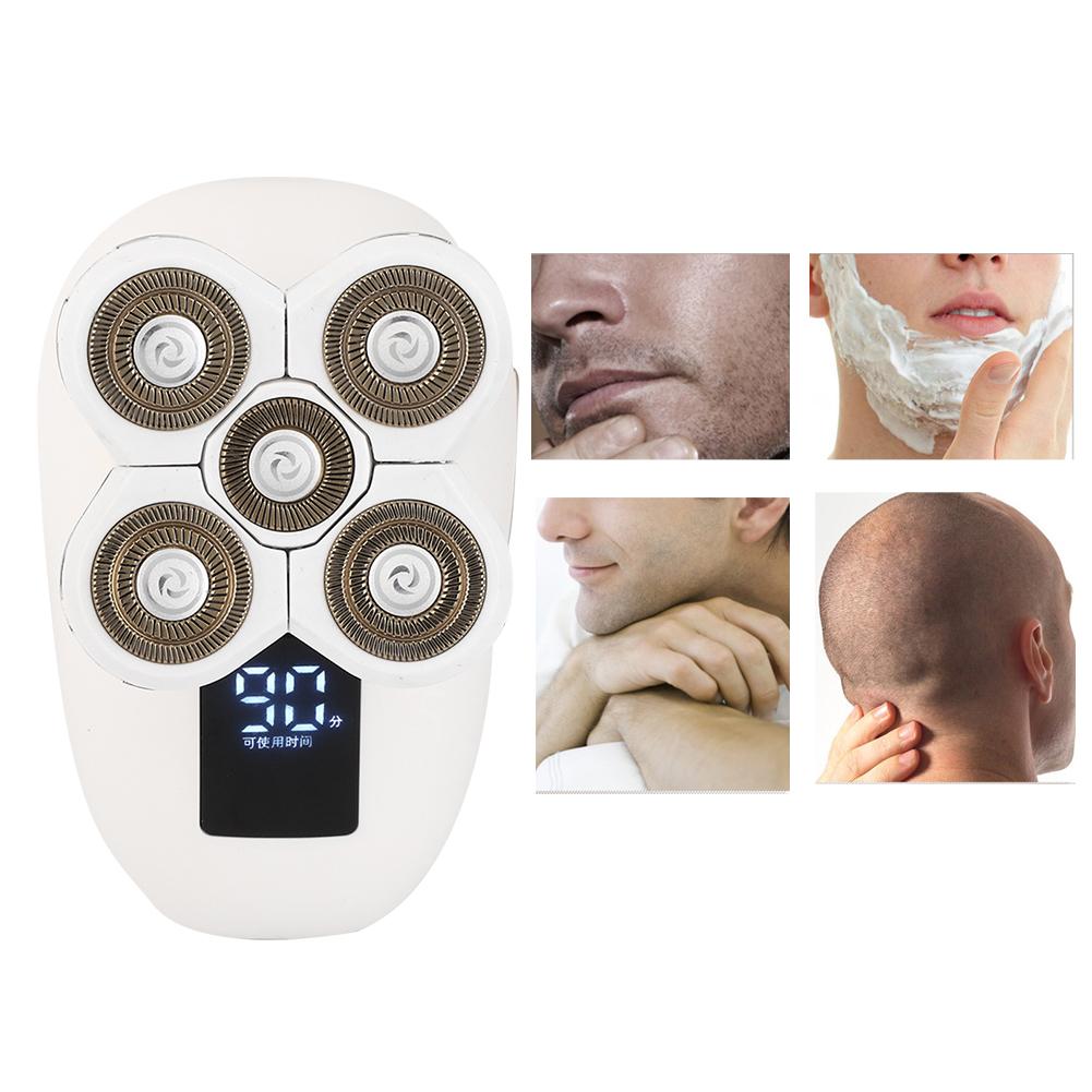 Electric Shaver Waterproof Rechargeable Beard Shaving Trimmer Hair ClipperWhite