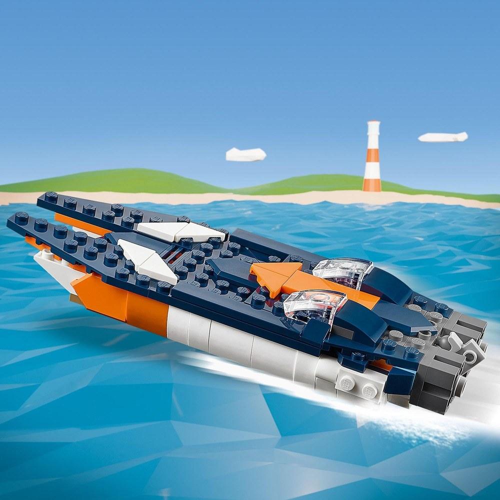 LEGO Creator Expert Supersonic Jet Toy Playset 31126 Vehicle Car Minifigure Birthday Gift for Boys and Girls Age 7-9 Small Children