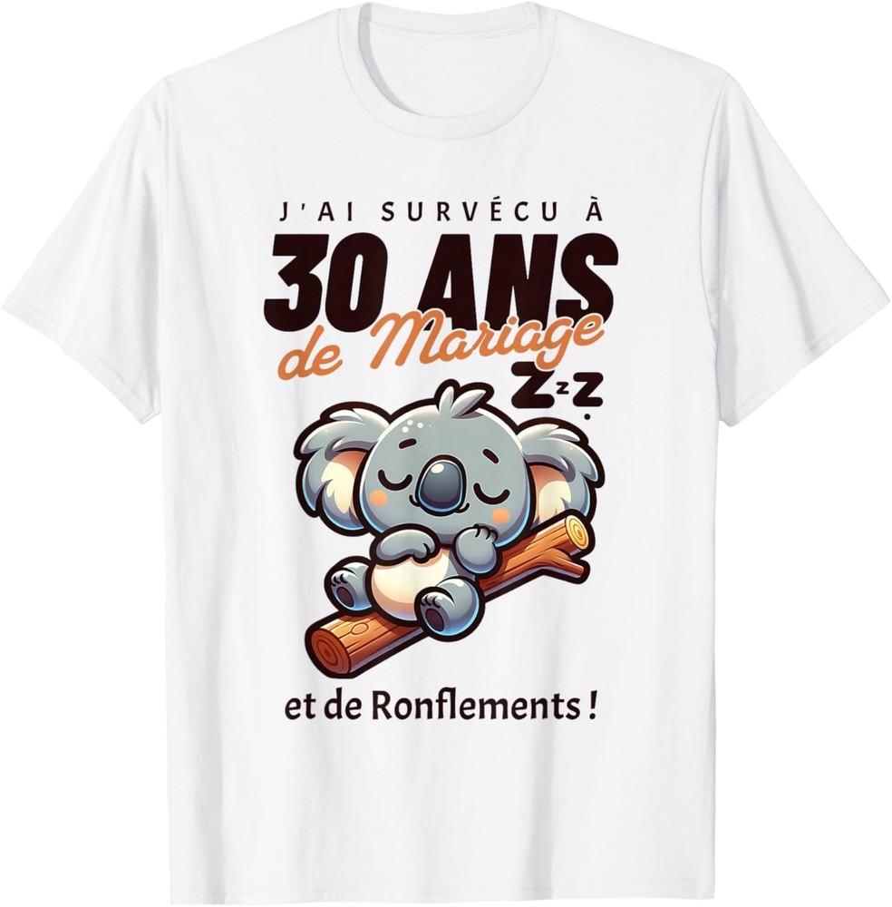 Pearl Snoring Koala Wedding Anniversary Anniversary T-Shirt L
