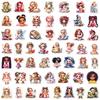 50PCS Cute Doll Little Girl Stickers Decoration Suitcase Scrapbooking Phone Laptop Stationery Kid's Toy Sticker