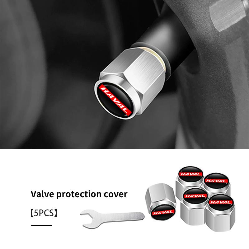 5PCS Car Tire Valve Caps Theftproof Aluminum Wheel Tyre Stem For Haval Great Wall F7 H6 H1 H2 H3 H4 H5 H7 H8 H9 M4 M6 F5 F9 Stem Caps1