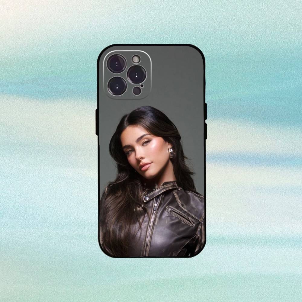 locket M-Madison Beer Phone Case For iPhone17,16,15,14,13,12Plus,Pro Max,XS,5G Soft Silicone Black Cover iPhone13PRO
