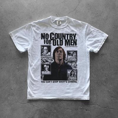 Camiseta Gráfica de Película de Crimen Western Retro, No es País para Viejos Camiseta