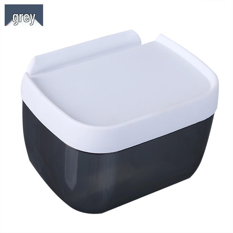 Waterproof Punch-Free Toilet Paper Holder with Storage Rack for Bathroom
