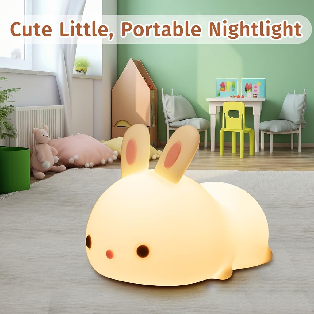 1PC Kreative Geschenk Nacht Pat Silikon Licht Led Kaninchen Nachtlicht