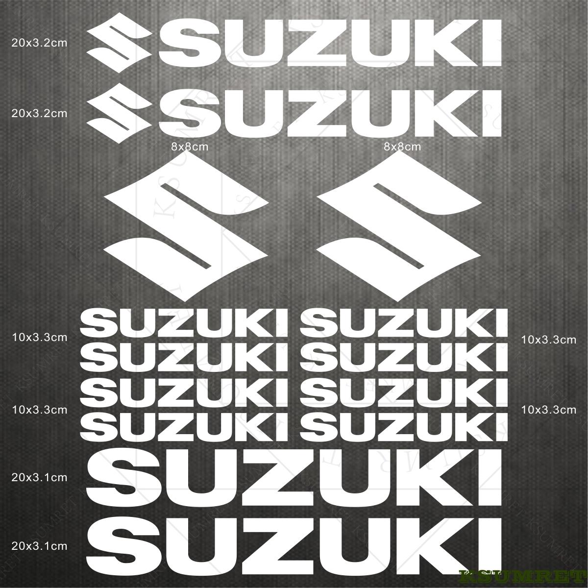 Для мотоцикла Suzuki Наклейки Декали Логотип Шлема Набор белый
