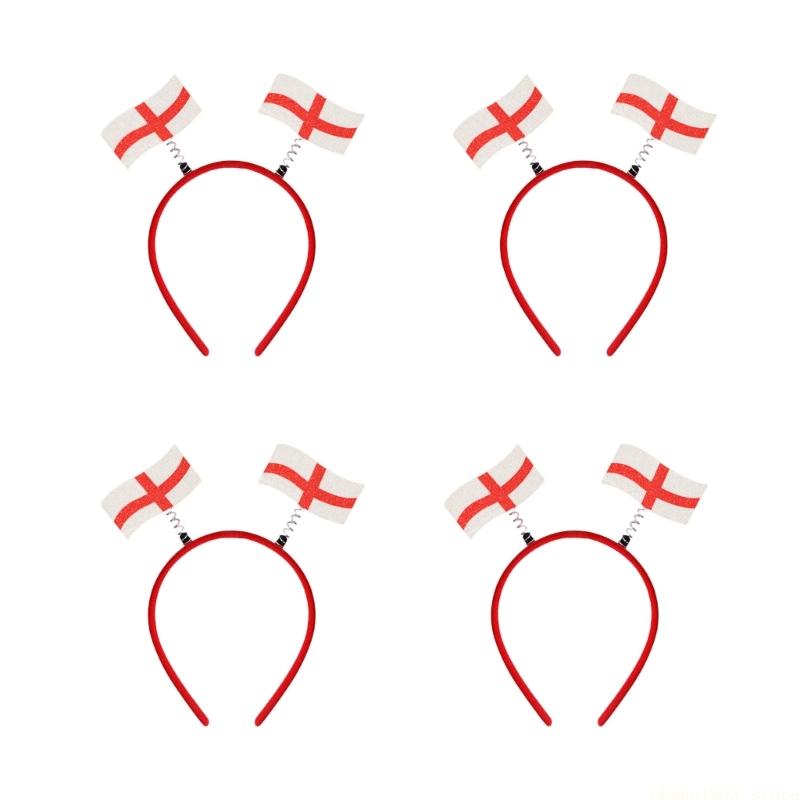QX2E Cheerful Set Of 4pcs Team Spirit Headbands Headwears For Various Party Occasion