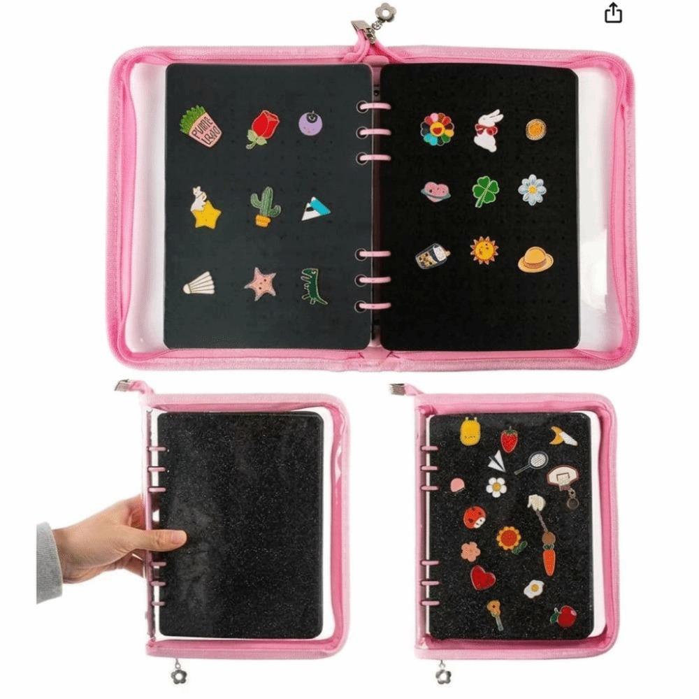 Space Saving Felt Brooch Storage Book 6 Pages Badge Charms Organizer Home Accessory