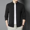 100% Wool Thickened Pure Wool 530G Men'S Middle-Aged And Young Leisure Business Long Zipper Cardigan
