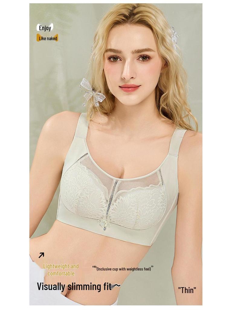 Spitzen Unterwäsche: Dünner Style Lift & Support BH für größere Oberweiten – Anti-Hänge & Verstellbares Trägerloses Design