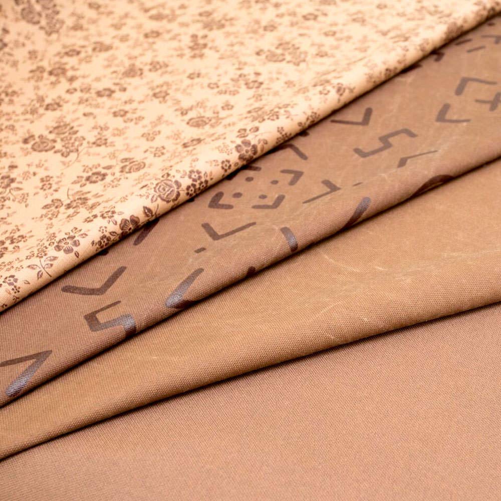 Persimmon Tannin Dyed Print Cotton Made In Suitable for Stencil Liberty Slub Handicraft Supplies [creare Kiki] Fabric, Japan, Kimono, Dyed, Printing,