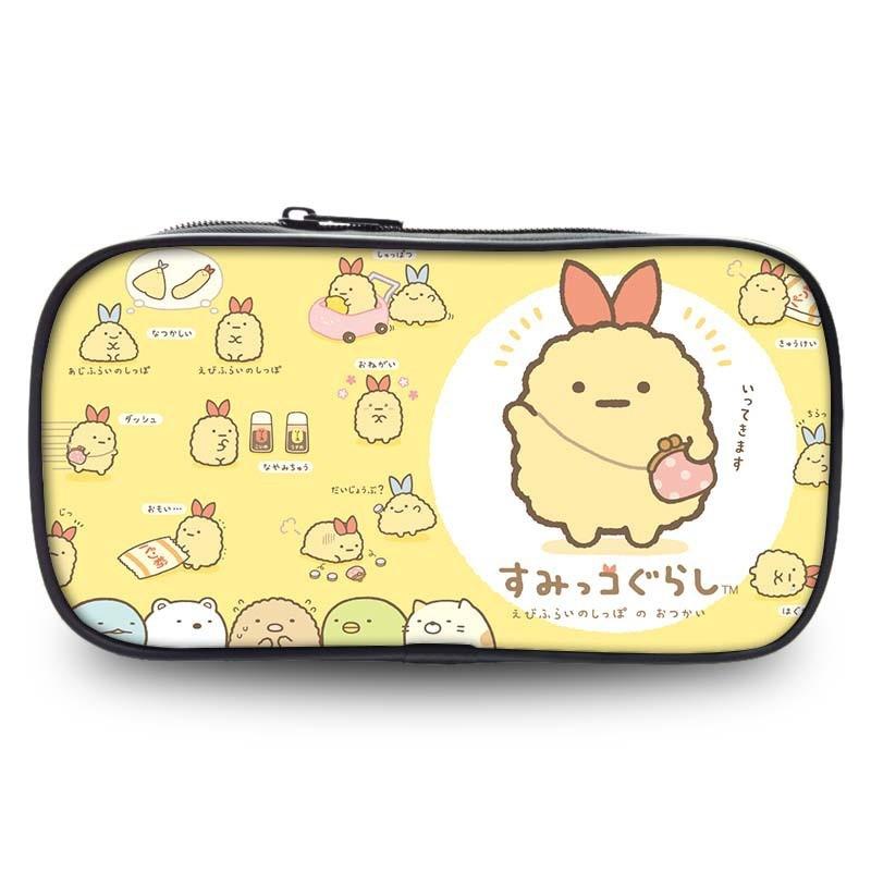 Söt pennställ från Sumikkogurashi i slitstarkt nylon för skol- och kontorsmaterial