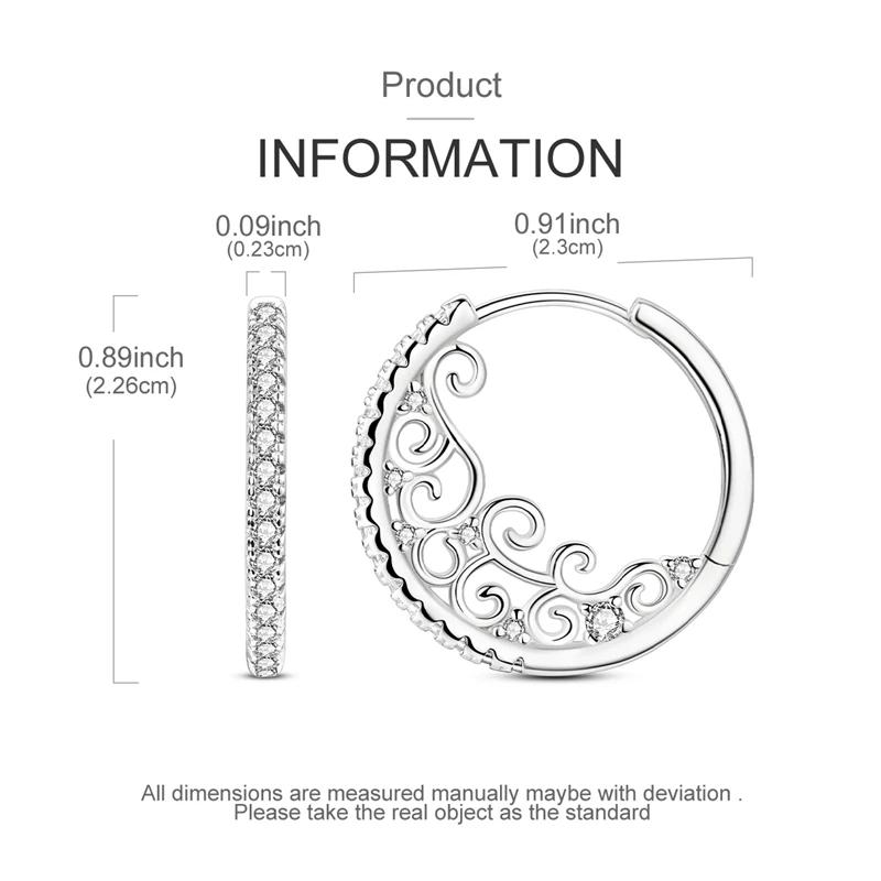 925 Sterling Copper Heart Snake Bone Pattern Cross Shell Zircon Four-pointed Star Earrings for Women Earring Fine Zircon Gifts