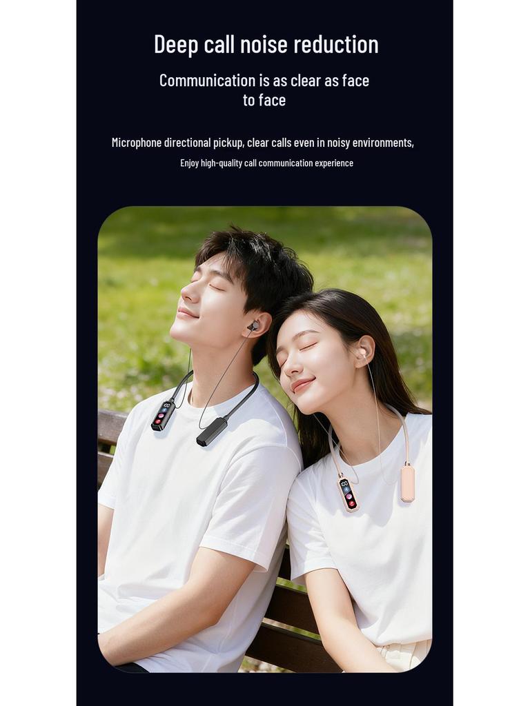 Neckband Noise-Cancelling Bluetooth Earphones for Apple, Xiaomi, OPPO