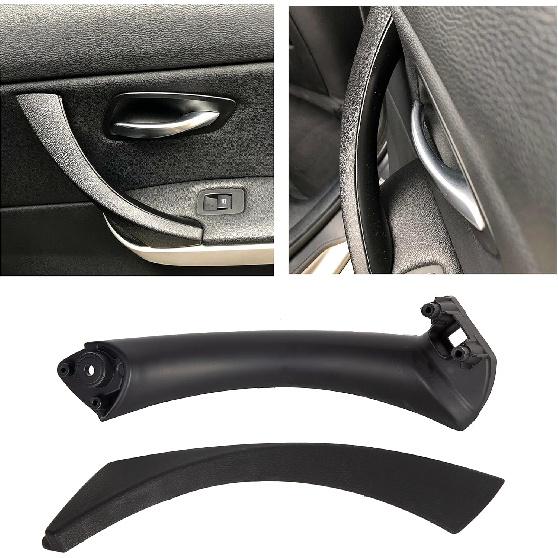 HECASA Inner Pull Door Handle & Door Handle Outer Cover Compatible with 2002-2012 BMW 3 Series E90/E91 ABS Plastic Passenger Side