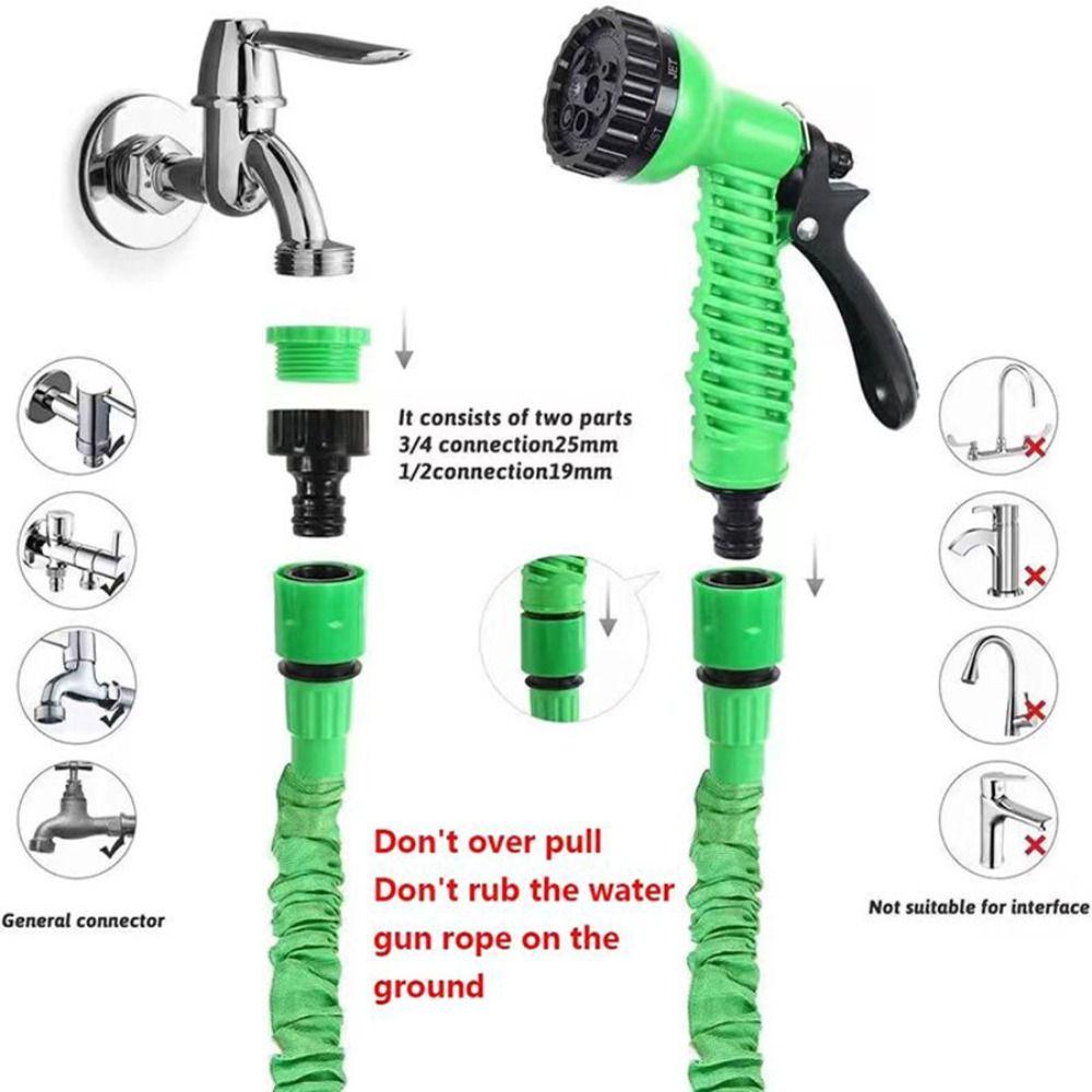 7 Spraying Functions Expandable Magic Hose High Pressure Water Sprayer  Car Cleaning