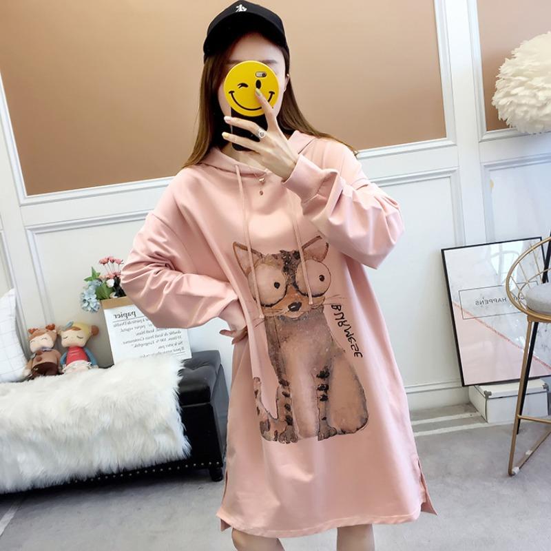 Maternity clothing long sleeves spring and autumn loose maternity clothing medium and long large size sweater thin top set