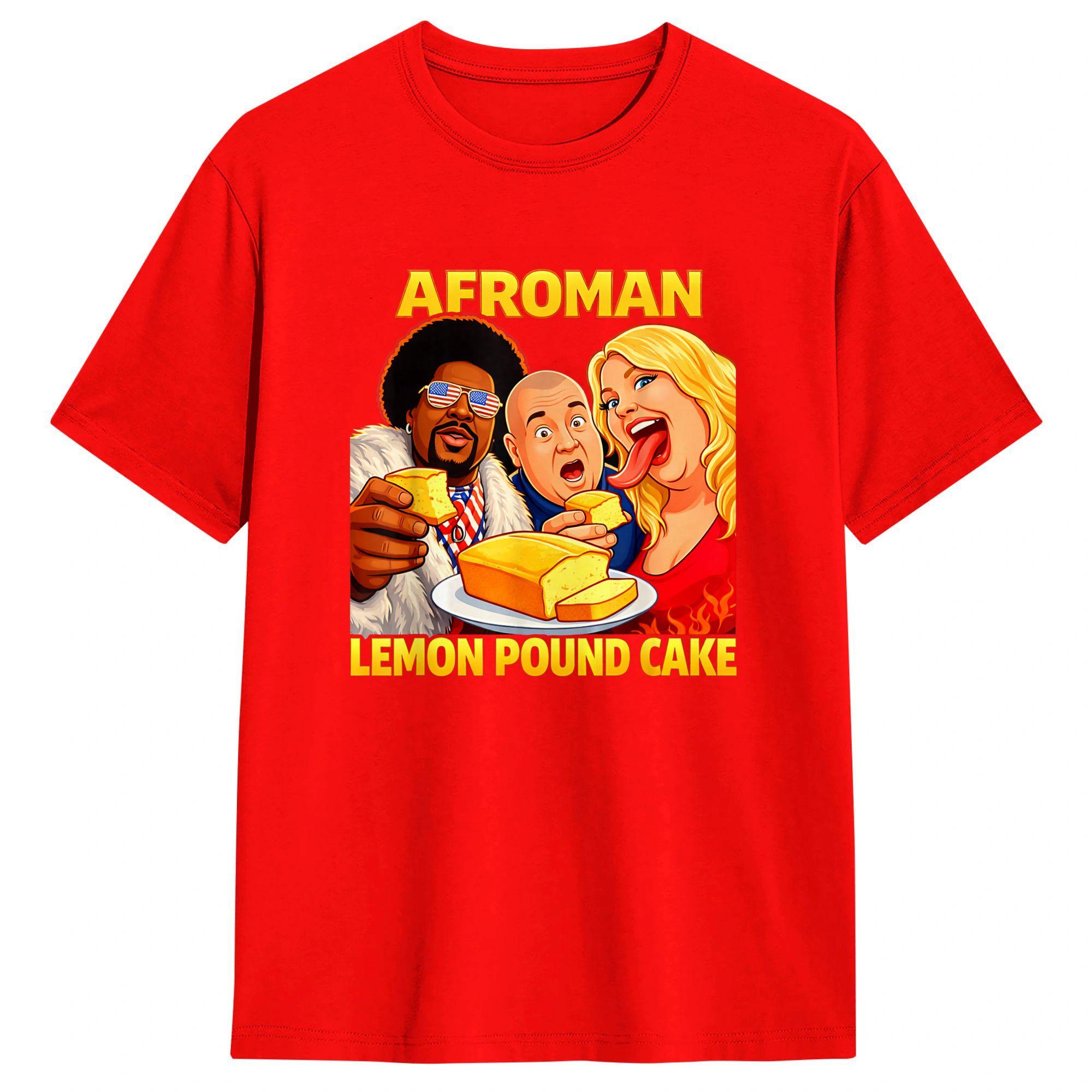 

2026 AfroUnisex Lemon Pound Cake TShirt Summer 100 Cotton TShirts For Unisex Casual Tee Shirt Short Sleeve Vintage Clothing S