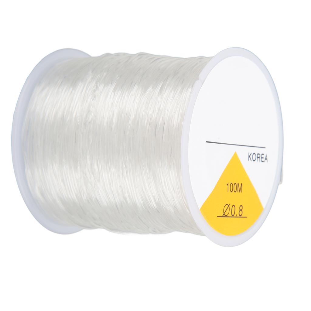 Elastic String 0.8mm Round Transparent Bead Cord for DIY Jewelry Making Bracelets Beading