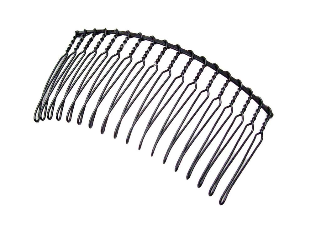 In 18 Pairs of Combs of [Made Japan] (Set 8) Black