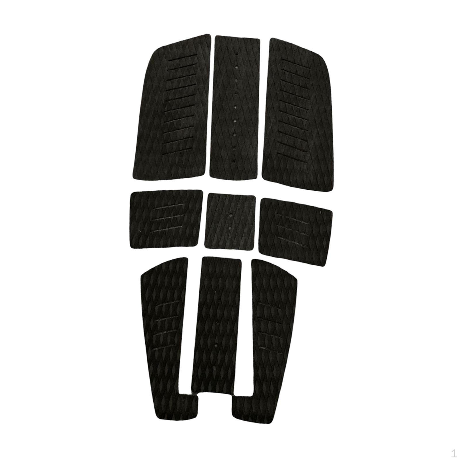 9Pcs Surfboard Grip Mat for Traction And Stability on Paddle Boards чёрный