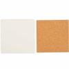 12pcs 4 Inch Square Ceramic Tiles for Crafts with Cork Backing Pads, Unglazed White DIY Coasters for Painting