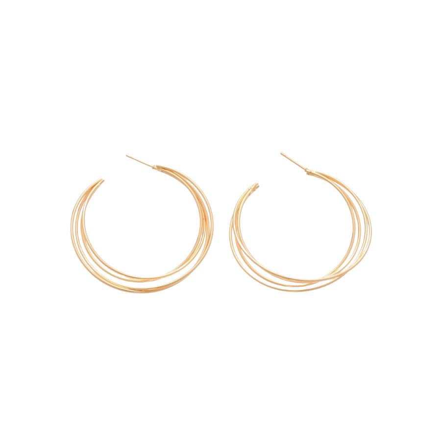 Silver Needle Geometric Metallic C-Shaped Stud Earrings – Stylish, Versatile, and High-End Ear Jewelry
