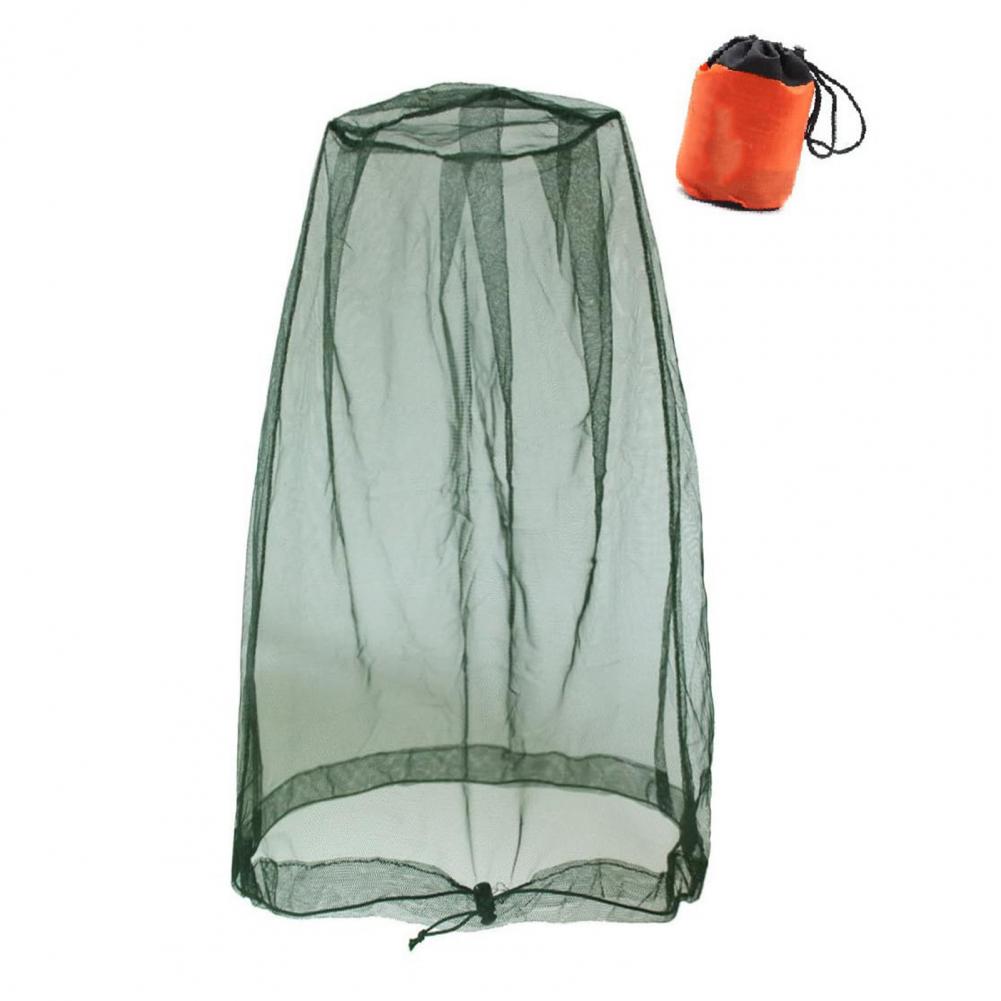 Mosquito Head Net Fine Mesh Face Netting with Drawstring for Hat Breathable Men Women Protection from Midges Insects Gnats