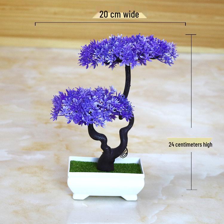 Creative Home Decor: Artificial Bonsai Grass Balls and Mini Cherry Snow Ball Trees